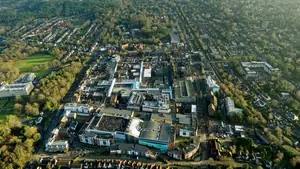 Aerial view of Camberley town centre